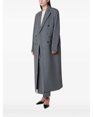 Almada Label Margot Double-Breasted Coat - Grey