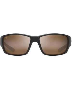 Maui Jim Matte Rectangle Sunglasses - Black