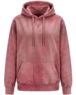 Antik Denim Sudadera Con Capucha Y Doble Bolsillo - Rosa