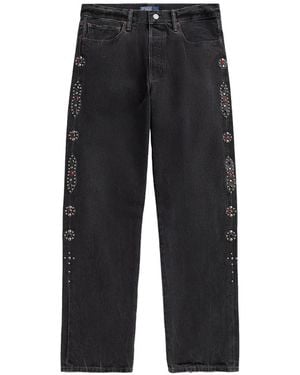 Polo Ralph Lauren Stud-Embellished Jeans - Black