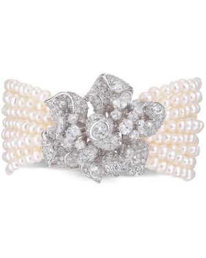 Anabela Chan Rhodium Vermeil Pearl Bloomingdale Bracelet - White