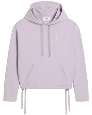 Ami Paris Ami De Coeur Hoodie - Paars