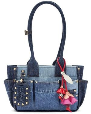 Ganni Small Pocket Studded Shoulder Bag - Blue
