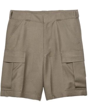 Prada Bermudas Aus Mohair Und Wolle - Grau