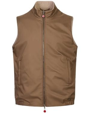 Kiton Reversible Zip-Fastening Vest - Brown