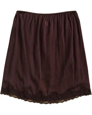 Ba&sh Cesaria Lace-Trim Mini Skirt - Purple