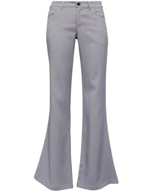 Marni Mid-Rise Flared Wool Trousers - Grey