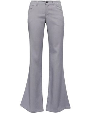 Marni Mid-Rise Flared Wool Pants - Gray