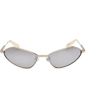 Jacquemus Bambino Zonnebril Met Geometrisch Montuur - Wit