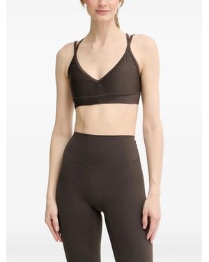 P.E Nation Paramount V-Neck Cross-Back Sports Bra - Black