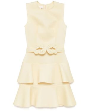 Saiid Kobeisy Ruffled Mini Dress - Natural