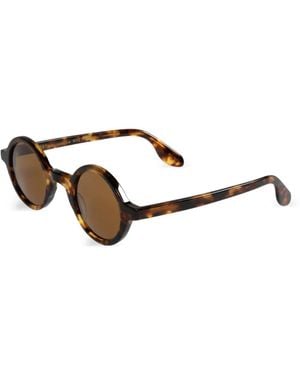 Moscot Sonnenbrille Mit Rundem Gestell - Braun