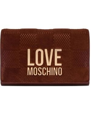 Love Moschino ロゴプレート ショルダーバッグ - ブラウン