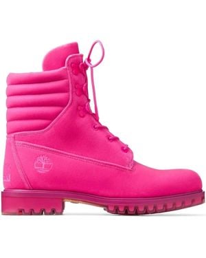 Jimmy Choo X Timberland パデッド レースアップブーツ - ピンク