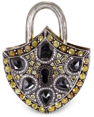 Sevan Bıçakçı Embellished Diamond Shield Pendant - Metallic