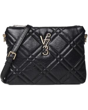 V73 Diaspro Quilted Logo-Plaque Cross Body Bag - Black
