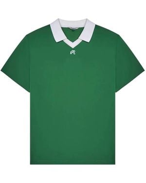 Malbon Golf Camiseta Barrio Con Logo Bordado - Verde