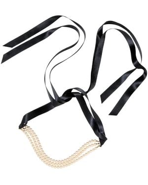 Jennifer Behr Blaire Faux Pear-Embellished Choker - Black