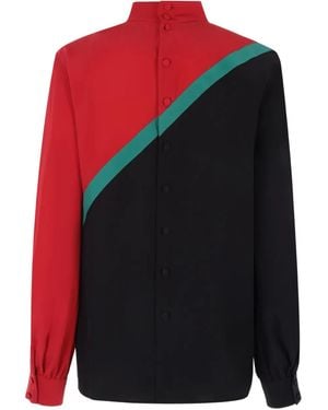 Gucci Blusa con cuello alto - Rojo