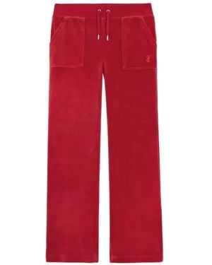 Juicy Couture Del Ray Velour Track Trousers - Red