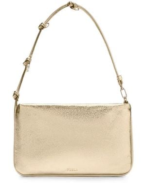 Furla Knotted-Strap Clutch Bag - Grey