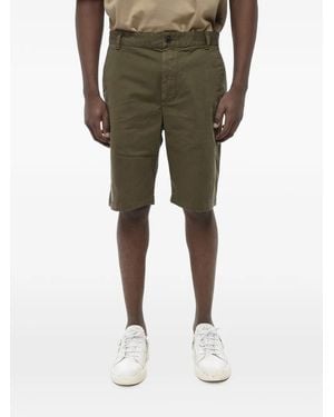 DIESEL Logo-Plaque Cotton Chino Shorts - Green
