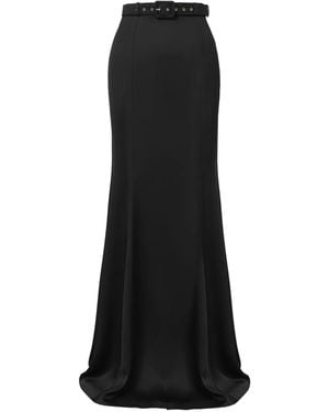 Il Volo Anais Belted-Waist Skirt - Black