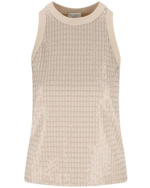 Brunello Cucinelli Cotton Tank Top - Natural