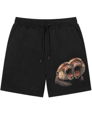 Melt Graphic-Print Drawstring Shorts - Black