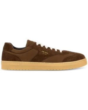 Prada Sneakers Mit Logo-Detail - Braun