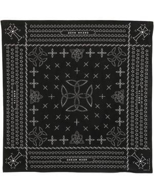 KAMIYA Bandanna Square Scarf - Black