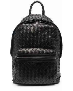 Officine Creative Armour Woven Leather Backpack - Black