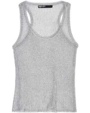Bimba Y Lola Lurex Knitted Top - Grey
