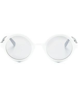 Moncler Orbit Round-Frame Sunglasses - White