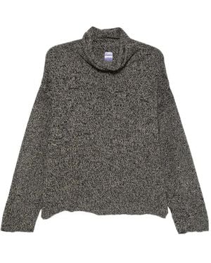 Baserange Pull Kem En Maille Chinée À Col Montant - Gris