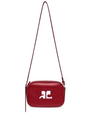 Courreges Reedition Leather Camera Bag - Red