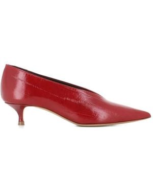 Le Monde Beryl Babouche Heeled Court Shoes - Red