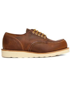 Red Wing Moc-Toe Boat Shoes - Brown