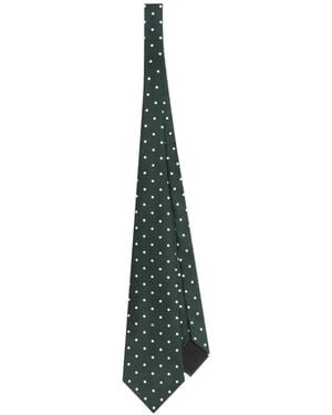 Dolce & Gabbana Polka Dot-Print Silk Twill Tie - Blue