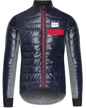 Café du Cycliste Albertine Quilted Panelled Jacket - Blue