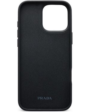 Prada Leather Iphone 16 Pro Max Case - Black