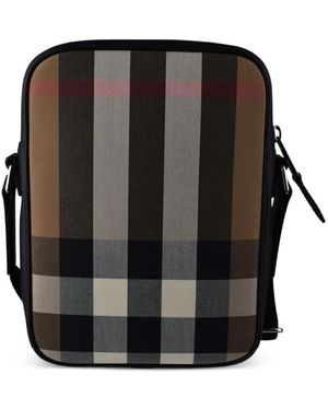 Burberry Sacoche Paddy À Carreaux - Black