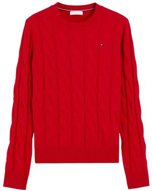 Tommy Hilfiger Cable-Knit Sweater - Red