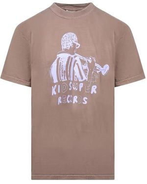 Kidsuper Records T-Shirt - Brown