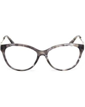 Guess Cat-Eye Logo-Plaque Glasses - Natural