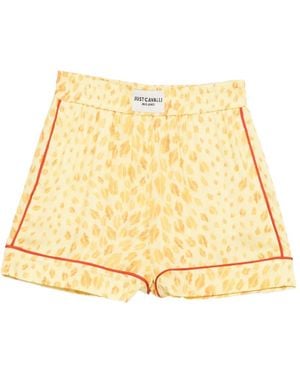 Just Cavalli Printed Trim Shorts - Natural