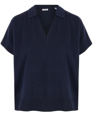Aspesi V-Neck Polo T-Shirt - Blue