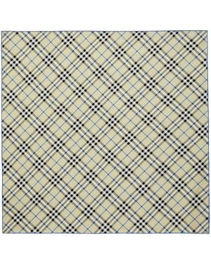 Burberry チェック シルクスカーフ - メタリック