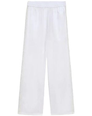MSGM Lace-Detail Trousers - White