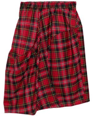 Comme des Garçons チェック スカート - レッド